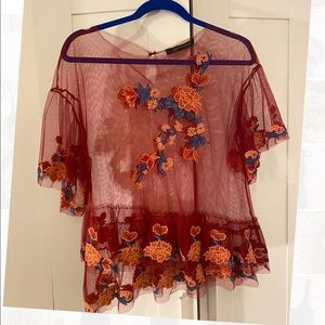 Zara mesh dress shirt